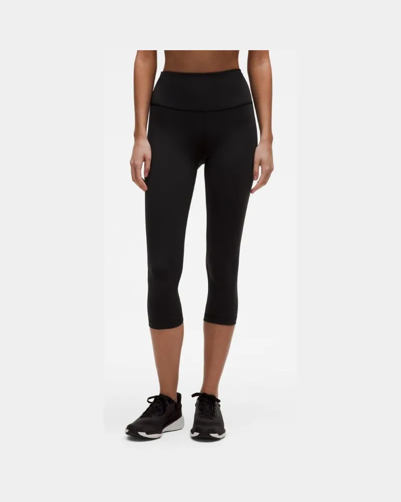 LULULEMON Wunder Train Crop Leggings mit hohem Bund für Frauen – 53 cm – Größe in Black Black