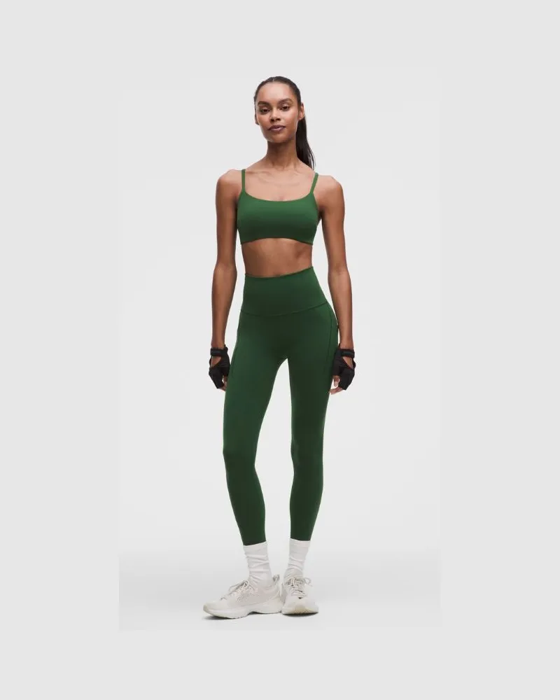 LULULEMON Wunder Train Leggings mit hohem Bund und Taschen für Frauen – 63,5 cm – Größe in Ivy Grove Ivy