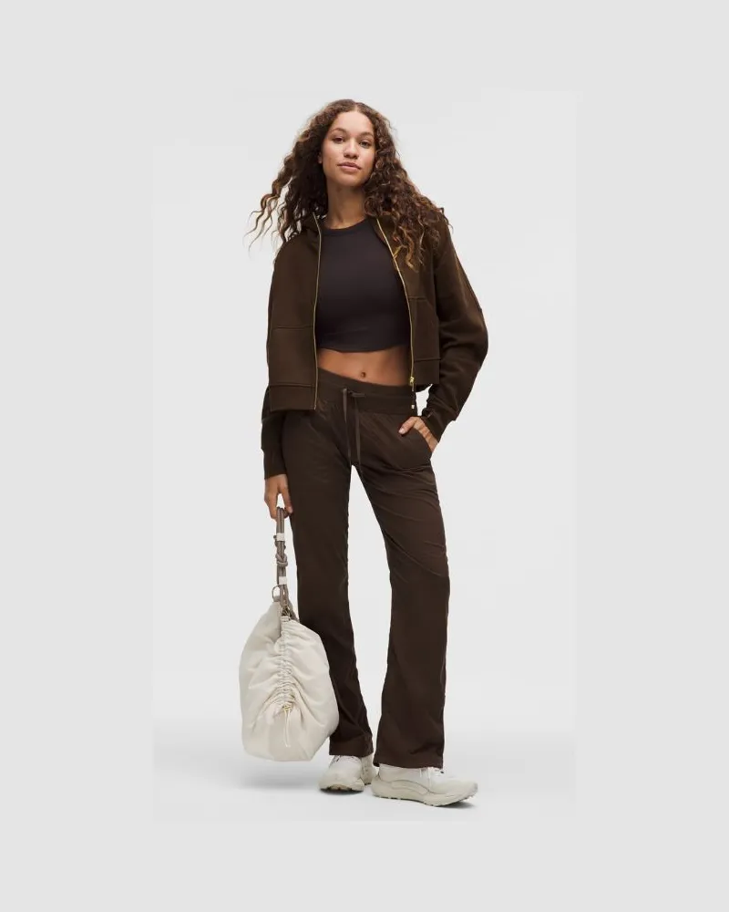 LULULEMON Dance Studio Hose mit mittelhohem Bund Volle Länge für Frauen – Größe in Walnut Crunch Walnut
