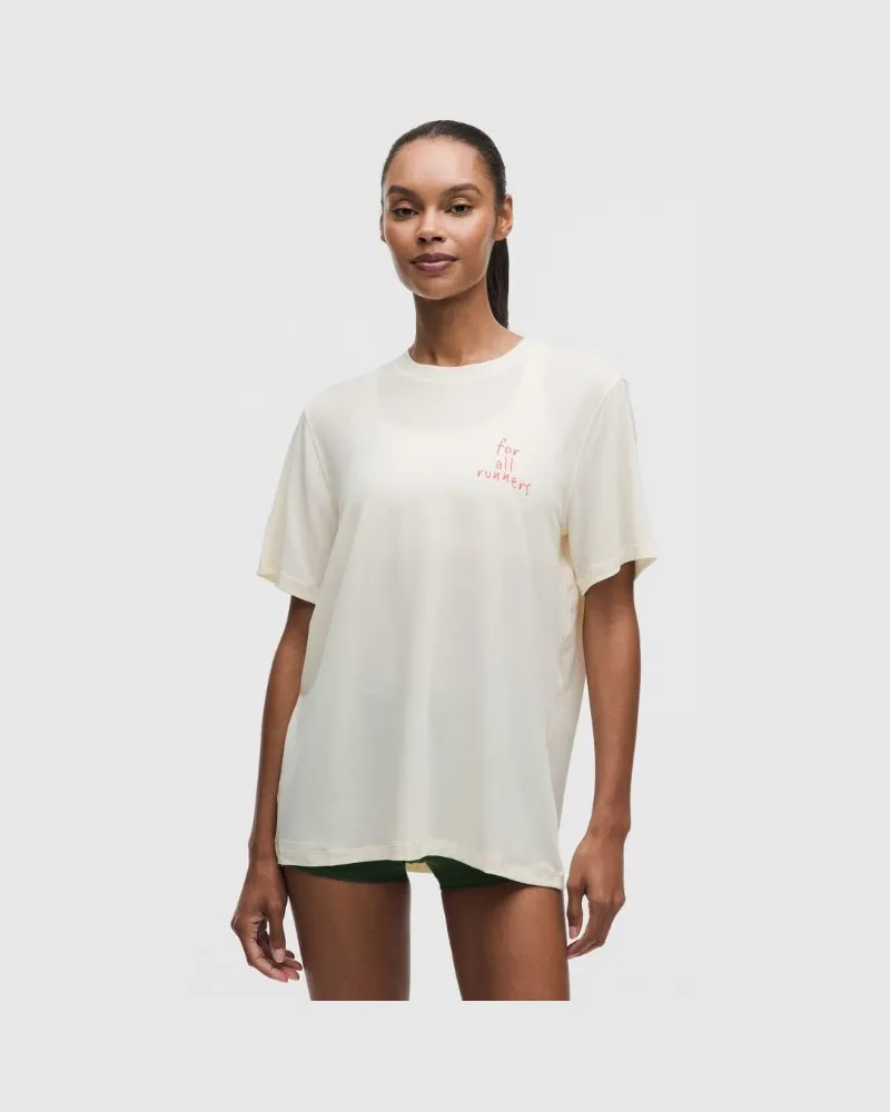 LULULEMON Trainings-Kurzarmshirt aus Jersey Run With Us für Frauen – Größe in Light Ivory Light