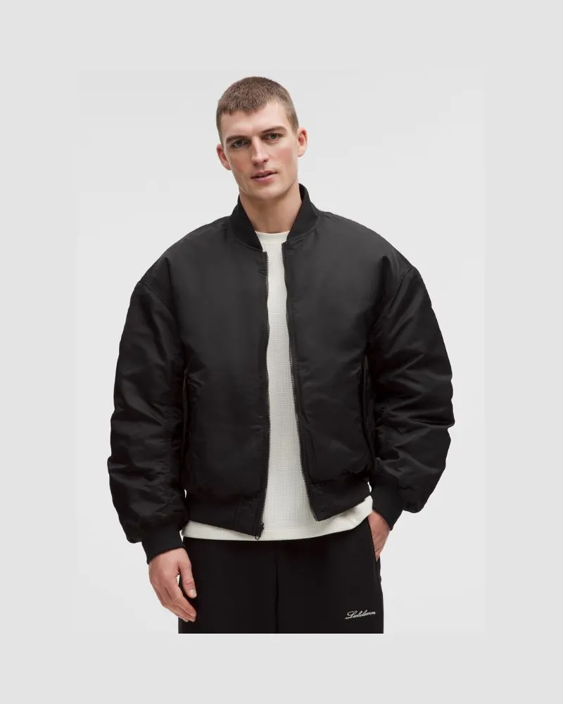 LULULEMON Reversible 600-Down-Fill Bomber Jacket für Männer – Größe in Black Black