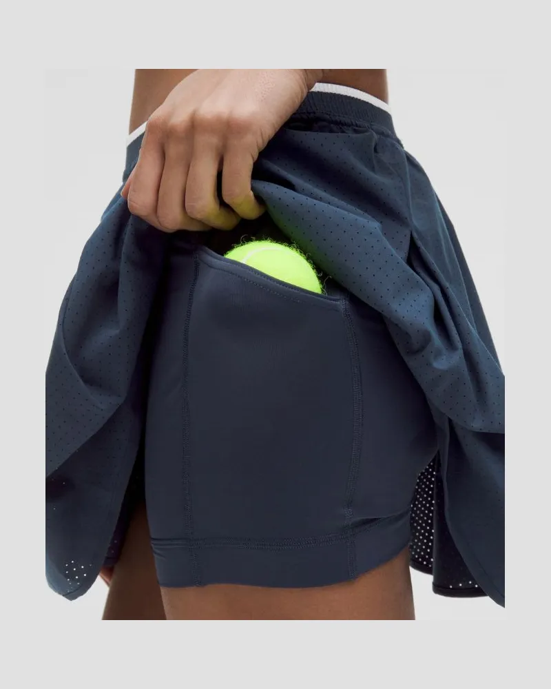 LULULEMON Perforated Narrow Waistband Tennis Skirt für Frauen – Größe in Club Blue/White Club