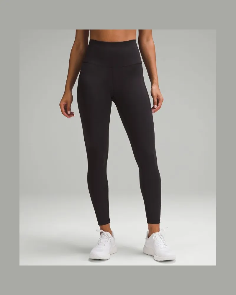 LULULEMON Wunder Train Leggings mit hohem Bund und Taschen für Frauen – 63,5 cm – Größe in Black Black
