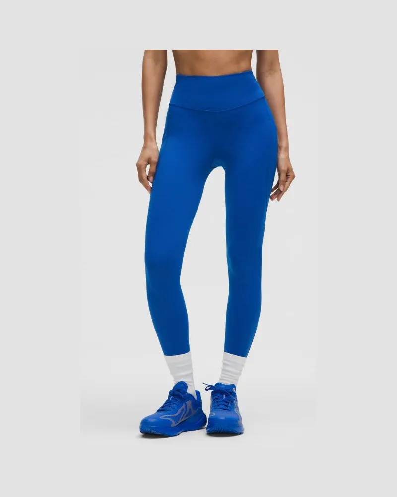 LULULEMON Fast and Free Leggings mit hohem Bund 5 Taschen für Frauen – 64 cm – Größe in Galactic Cobalt Galactic