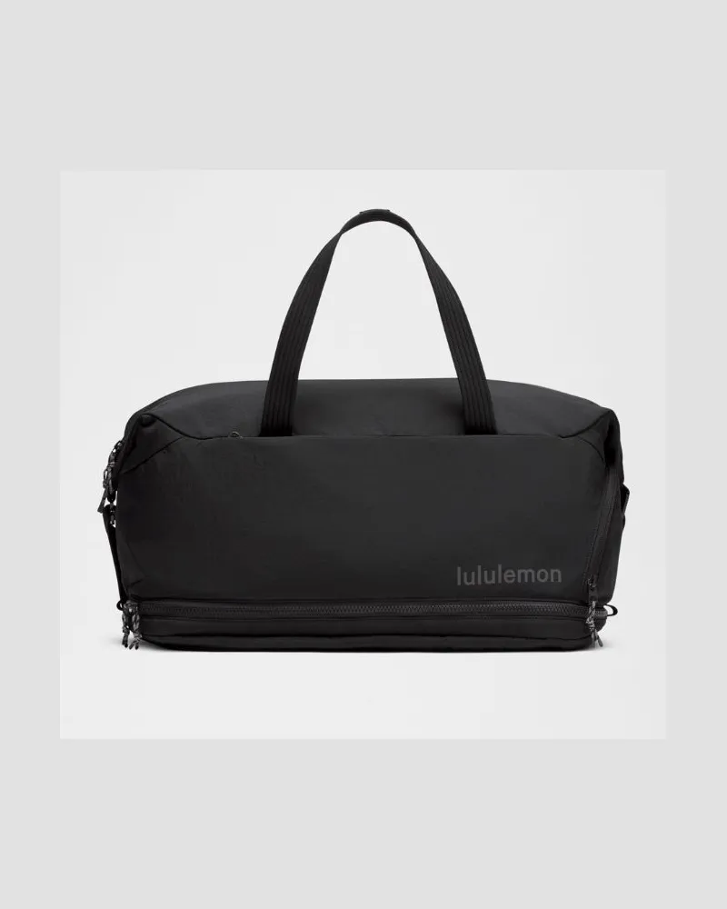 LULULEMON 3-in-1 Gym Duffle Bag Größe in Black/Traverse Grey Black