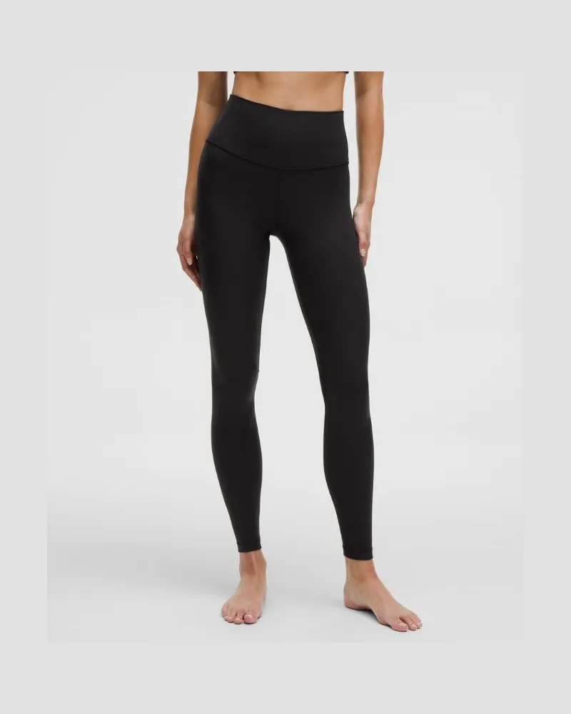 LULULEMON Align Hose mit hohem Bund Schimmer für Frauen – 71 cm – Größe in Luxe Shine Foil Print Black Luxe