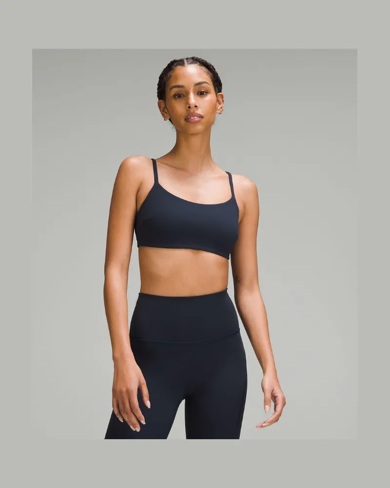 LULULEMON Wunder Train Racer-BH mit Trägern Leichter Halt C/D-Cups für Frauen – Größe in True Navy True