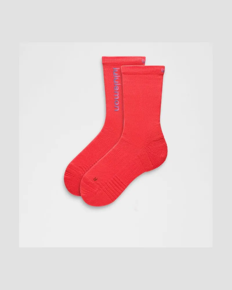 LULULEMON Power Stride Crew-Socken mit Polsterung im 3er-Pack Logo – Größe in Star Burst Tone Star