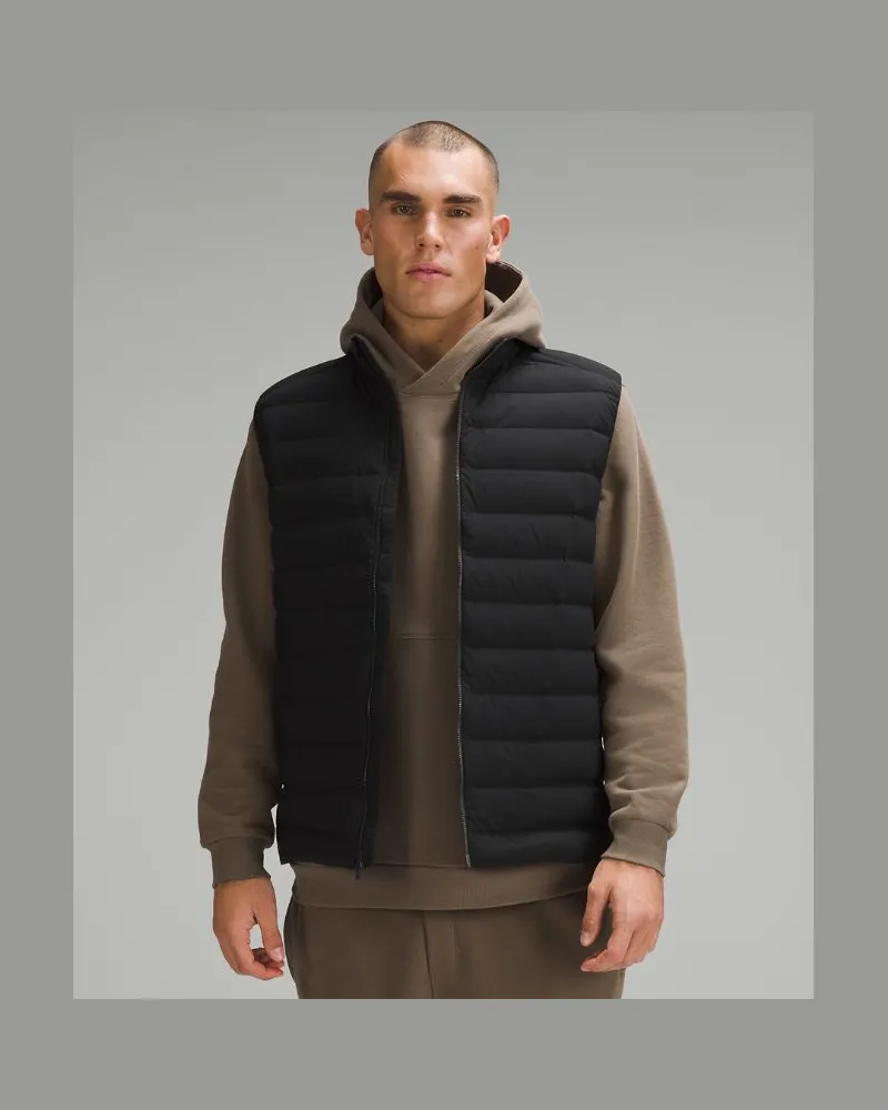 LULULEMON Navigation Daunenweste mit Füllkraft 700 für Männer – Größe in Black Black