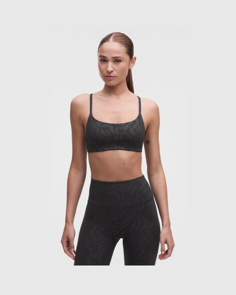 LULULEMON Wunder Train BH mit Racerback-Trägern Leichter Halt A/B-Cups für Frauen – Camo – Größe Zebra