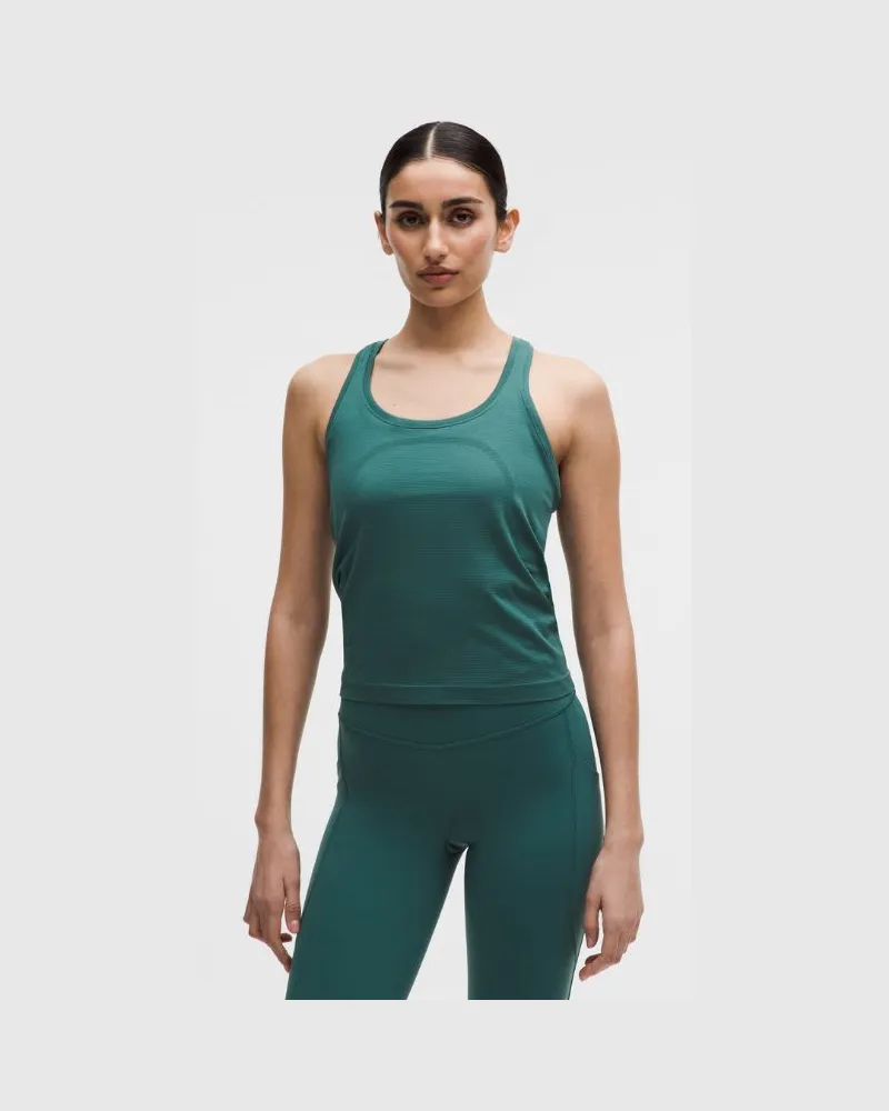 LULULEMON Swiftly Tech Tanktop mit Racerback 2.0 Taillenlänge für Frauen – Größe in Deep Marina Deep