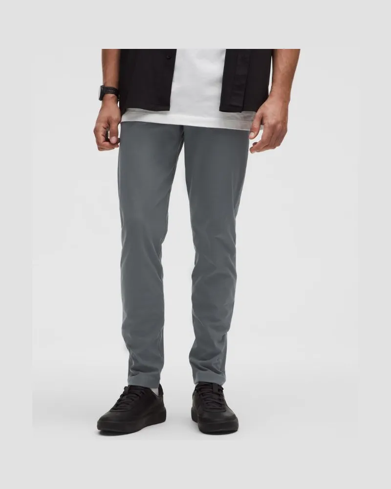 LULULEMON ABC Hose im Slim Fit mit 5 Taschen Warpstreme für Männer – 86 cm – Größe in Oil Grey Oil