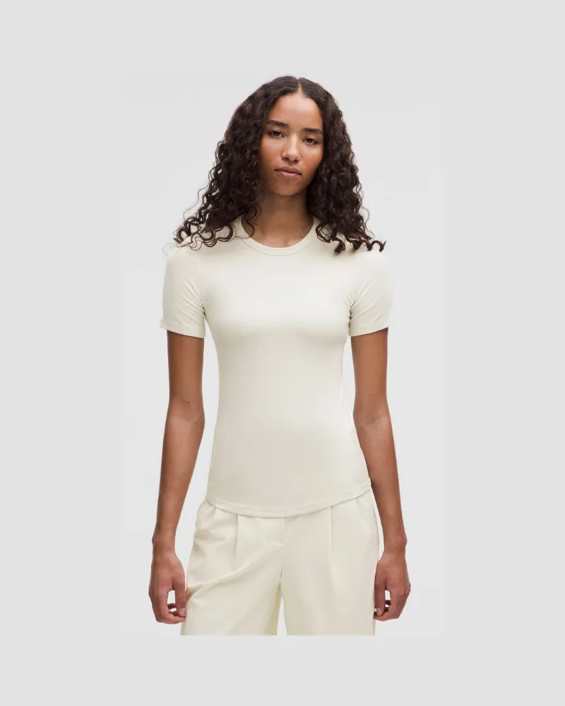 LULULEMON Hold Tight Kurzarmshirt für Frauen – Größe in Light Ivory Light