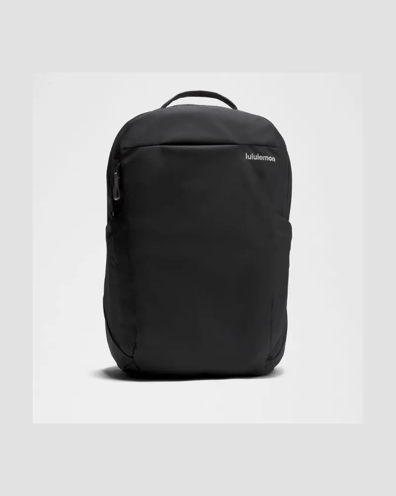 LULULEMON Rucksack mit drei Reißverschlüssen Größe in Black/Silver Drop Black