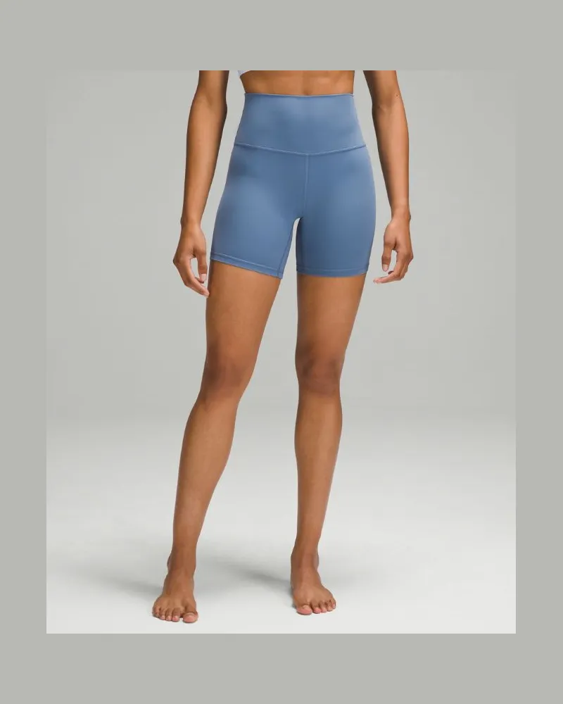 LULULEMON Align Shorts mit hohem Bund für Frauen – 15 cm – Größe in Oasis Blue Oasis