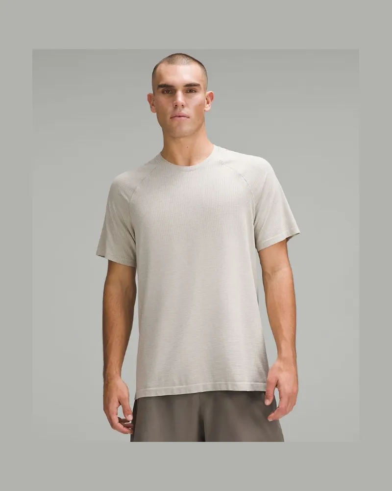 LULULEMON Metal Vent Tech Kurzarmshirt für Männer – Größe in Raw Linen/White Raw