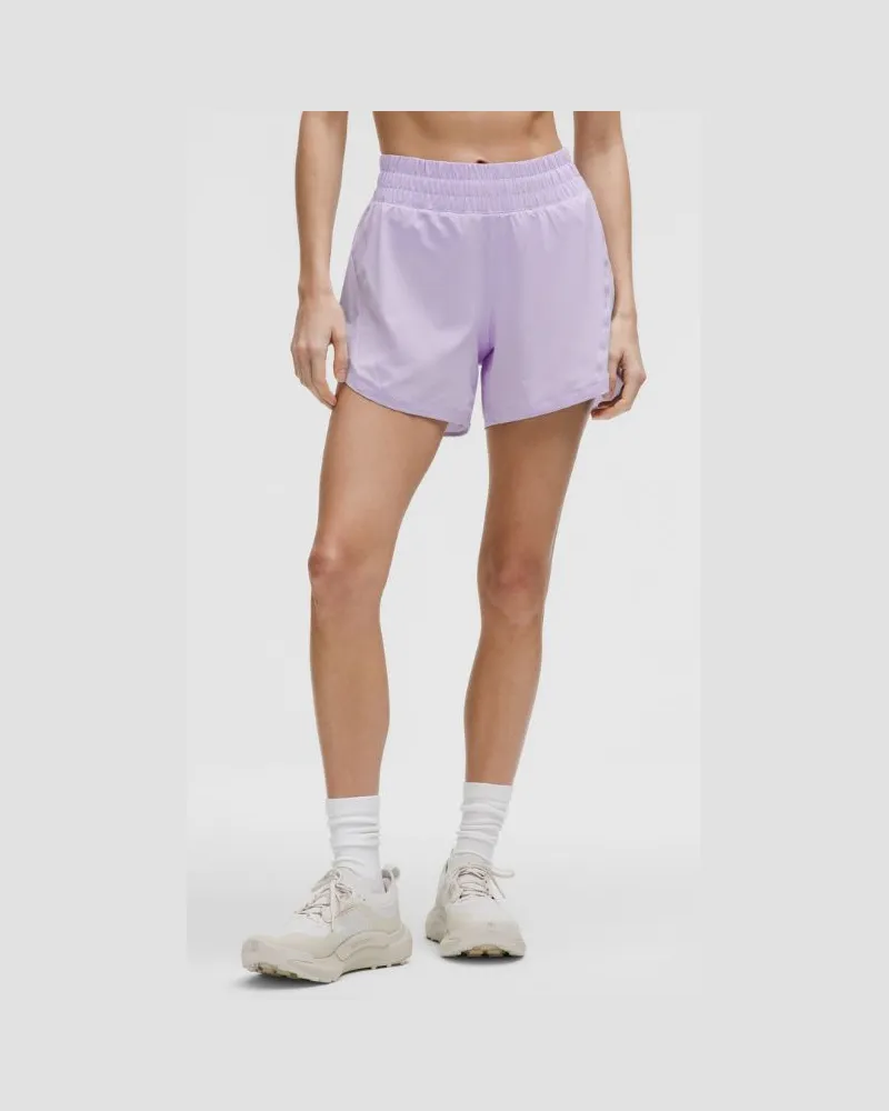 LULULEMON Track That Shorts mit Liner und hohem Bund für Frauen – 13 cm – Größe in Lavender Frost Lavender