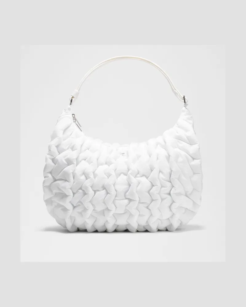 LULULEMON Gesteppte Schultertasche 14 L – Größe in Weiß/Silber Weiß