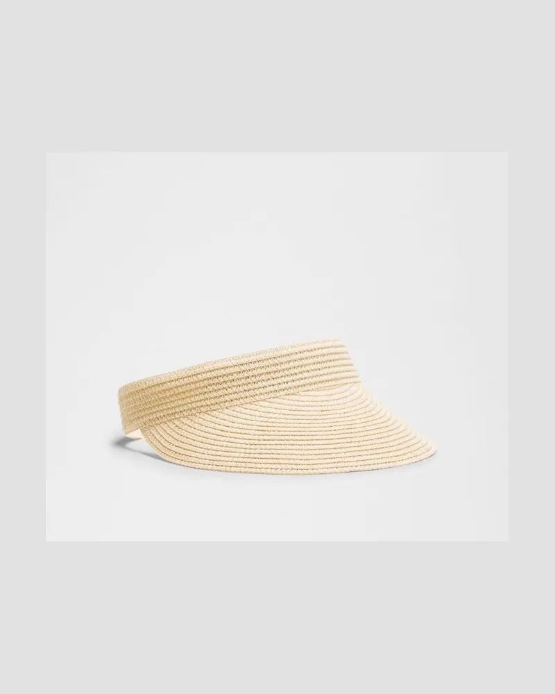 LULULEMON Visor aus Papierstroh mit herausnehmbaren Schweißband – Größe in Butter Cream Butter