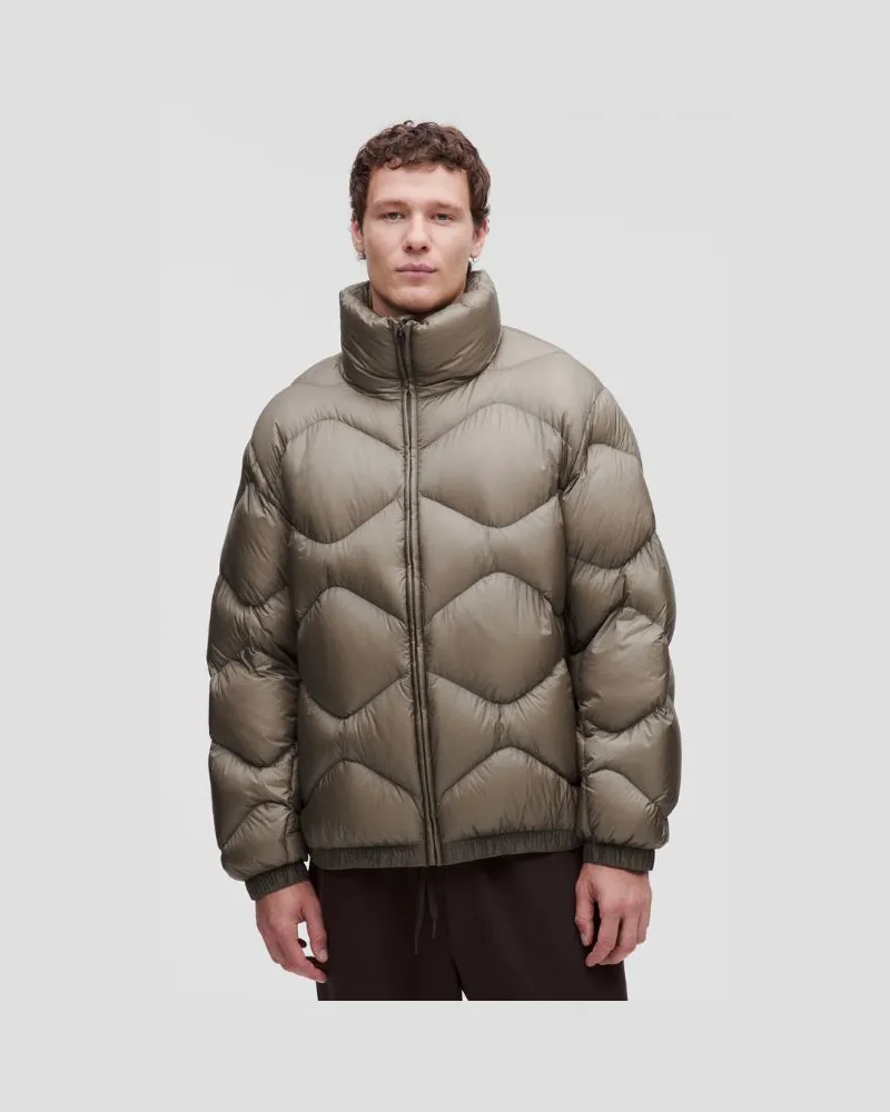 LULULEMON e Featherweight-Pufferjacke mit Kragen für Männer – Größe in Cypress Forest Cypress