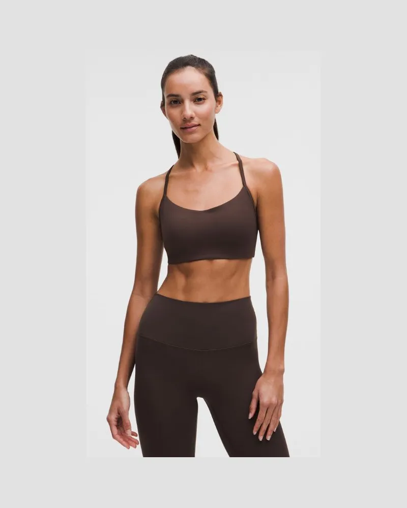 LULULEMON Flow Y BH Leichter Halt für A/B-Cups Evolve für Frauen – Größe in Espresso Espresso