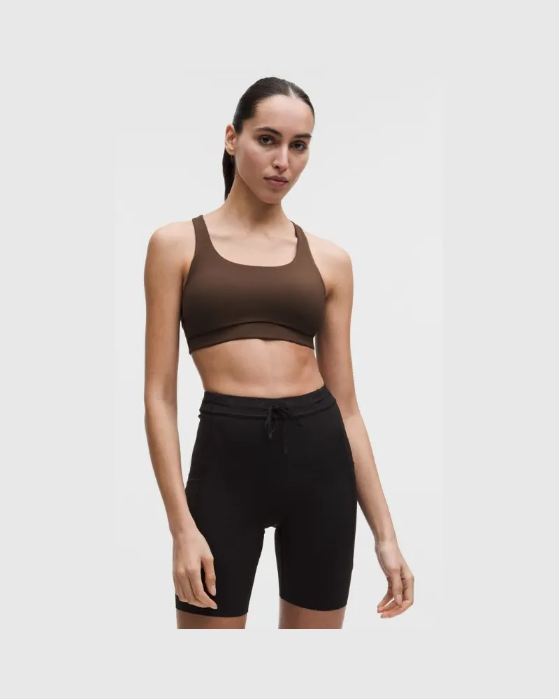 LULULEMON Energy BH mit mittlerem Halt für B–D-Cups Evolve für Frauen – Größe in Walnut Crunch/Foam Cloud Walnut