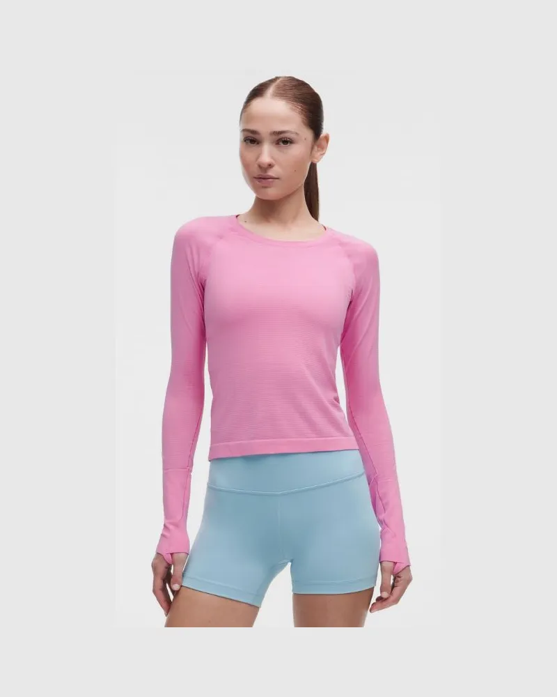 LULULEMON Swiftly Tech Langarmshirt 2.0 Taillenlänge für Frauen – Größe in Sweet Sorbet Sweet