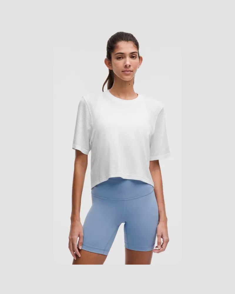 LULULEMON Swiftly Crop-T-Shirt im Oversized Fit für Frauen – Größe in White White