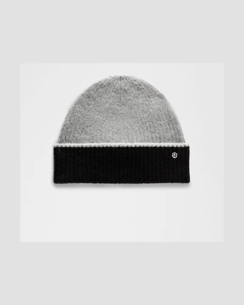 LULULEMON Mütze aus Alpakawollgemisch in Heathered Savier Grey/Black/Heathered Misty Grey Heathered