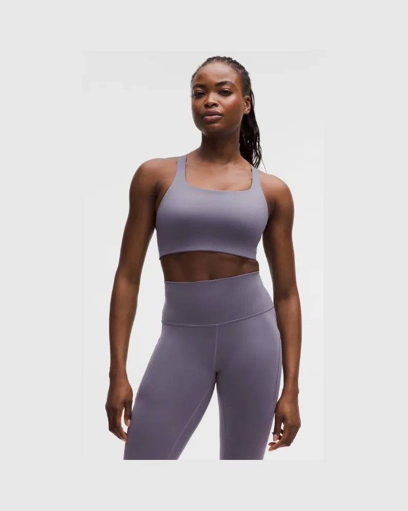 LULULEMON Fitness-BH aus Ultralu mit quadratischem Ausschnitt Mittlerer Halt D/DD-Cups für Frauen – Größe in Grape Mist Grape