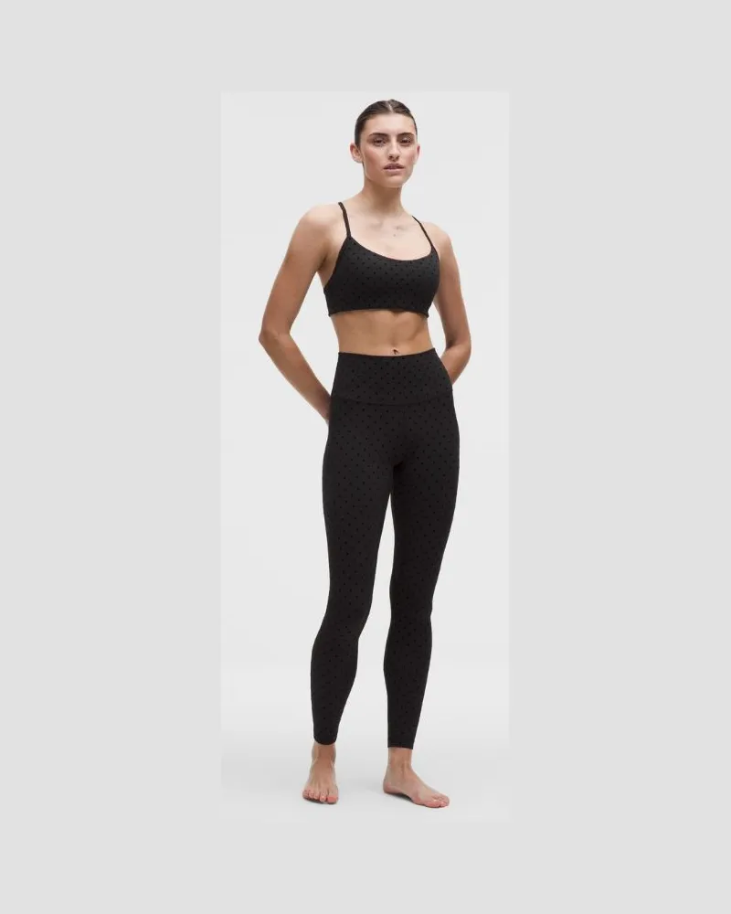LULULEMON Align High-Rise Pant 28" Flocked für Frauen – Größe in Polka Flock Black Polka