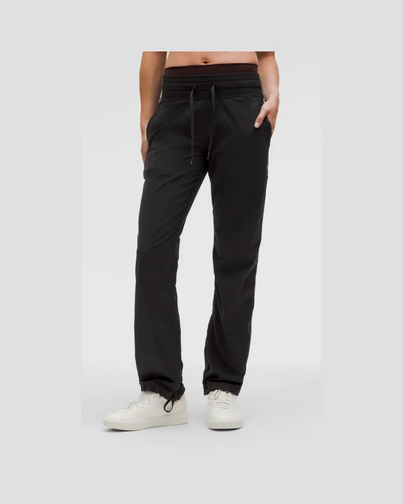 LULULEMON Dance Studio Hose mit mittelhohem Bund Volle Länge für Frauen – Größe in Black Black
