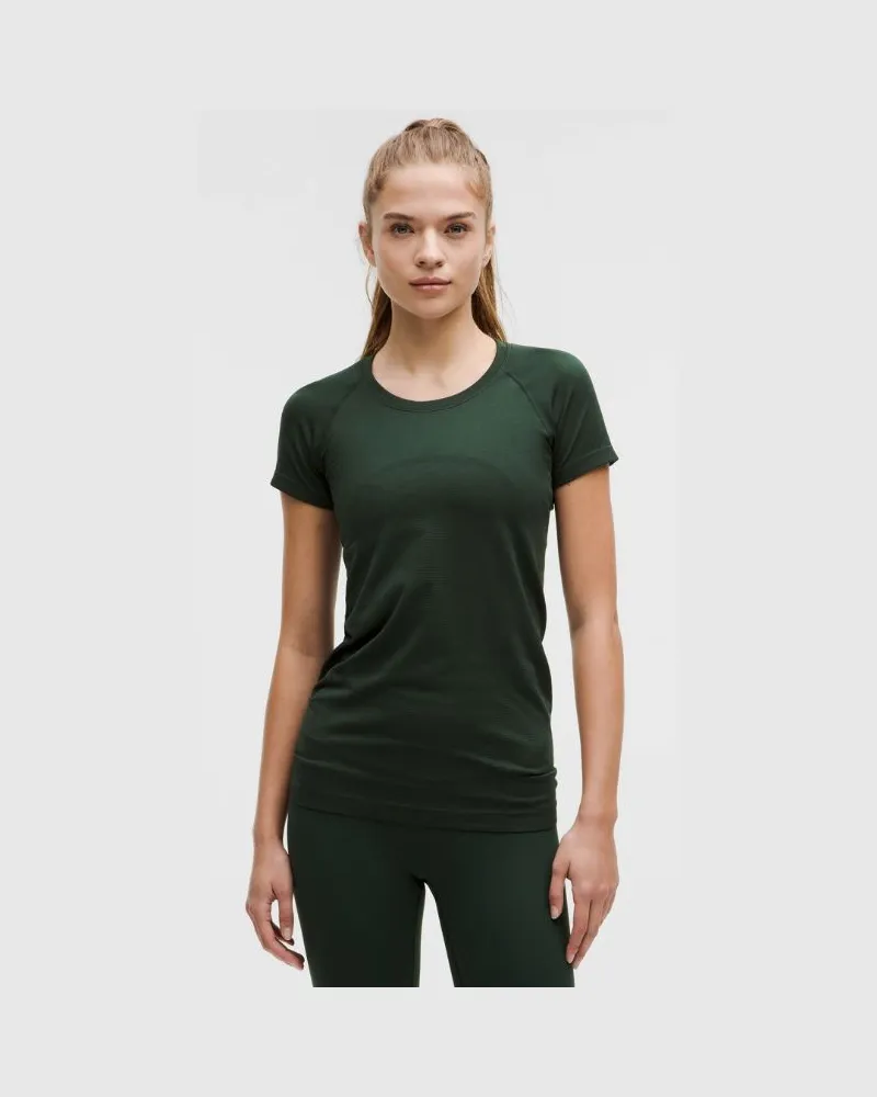 LULULEMON Swiftly Tech Kurzarmshirt 2.0 Hüftlänge für Frauen – Größe in Rainforest Green Rainforest