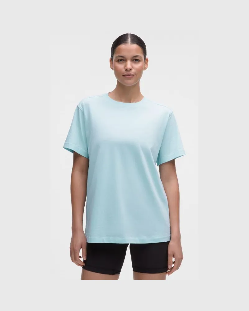 LULULEMON T-Shirt aus Bio- mit Rundhalsausschnitt für Frauen – Größe in Foam Cloud Foam