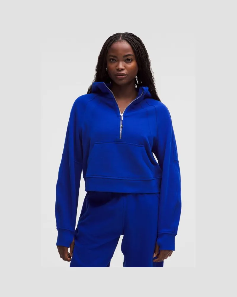 LULULEMON Scuba Oversized-Hoodie mit halblangem Reißverschluss für Frauen – Größe in Riverside/Mirror Silver Riverside