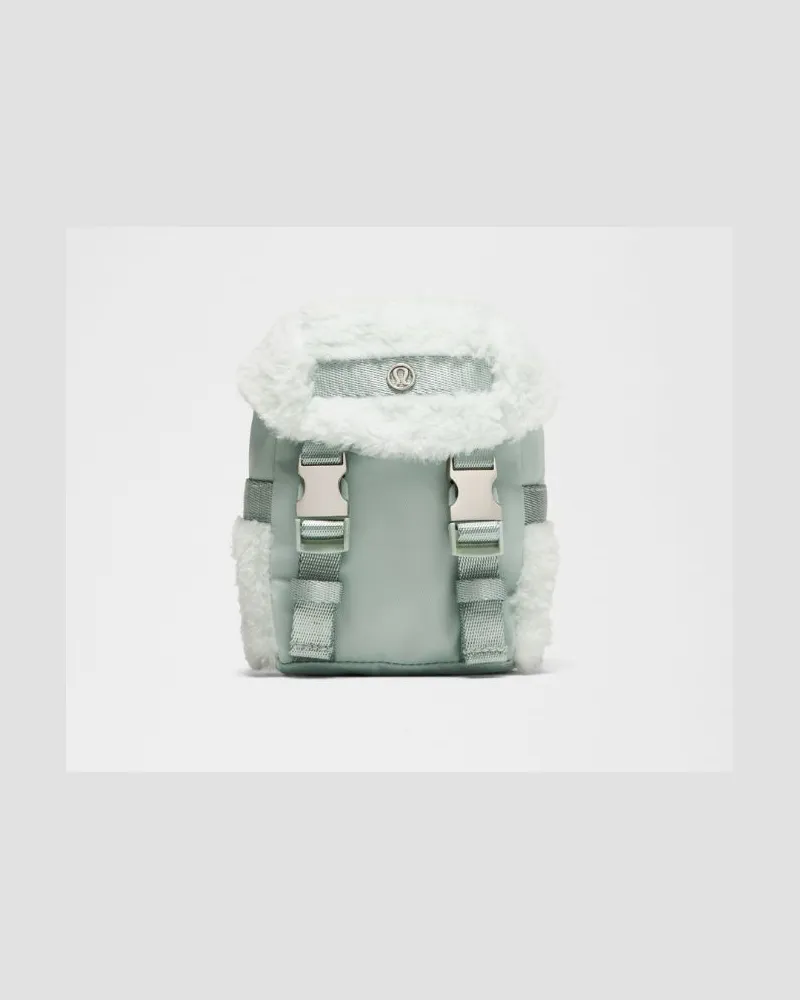 LULULEMON Wunderlust Nano Backpack Fleece in Pelican/Jade Whisper Pelican