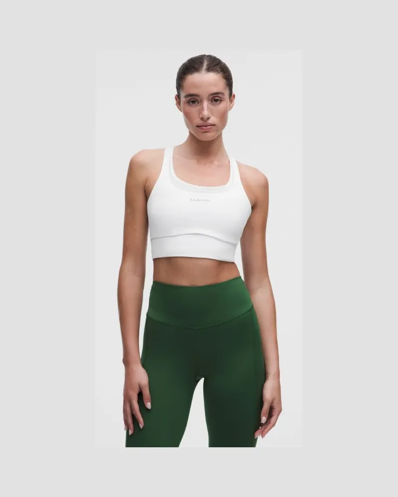 LULULEMON Energy Longline-BH mit Taschen und mittlerem Halt für B/C-Cups Evolve für Frauen – Größe in Weiß Weiß