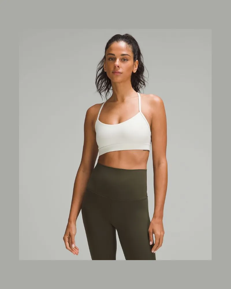 LULULEMON Flow Y BH Nulu Leichter Halt A/C-Cups für Frauen – Größe in Bone Bone