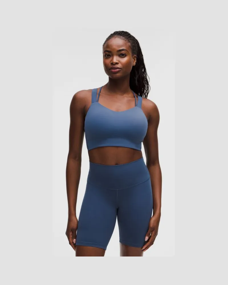 LULULEMON Like a Cloud Longline-BH Leichter Halt D/DD-Cups für Frauen – Größe in Blue Twill Blue