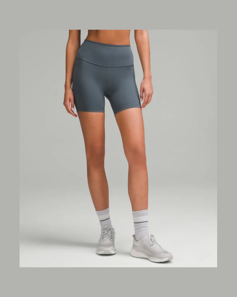 LULULEMON Wunder Train Shorts mit hohem Bund für Frauen – 15 cm – Größe in Oil Grey Oil