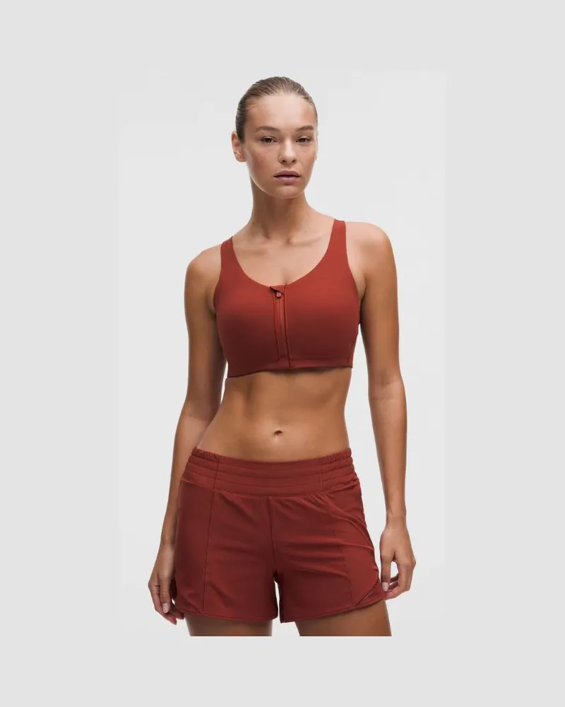 LULULEMON Energy BH mit starkem Halt und Frontreißverschluss für B–G-Cups für Frauen – Größe in Cranberry Charm Cranberry