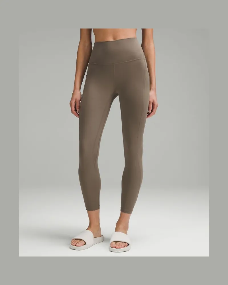 LULULEMON Align Hose mit hohem Bund und Taschen für Frauen – 64 cm – Größe in Nomad Nomad