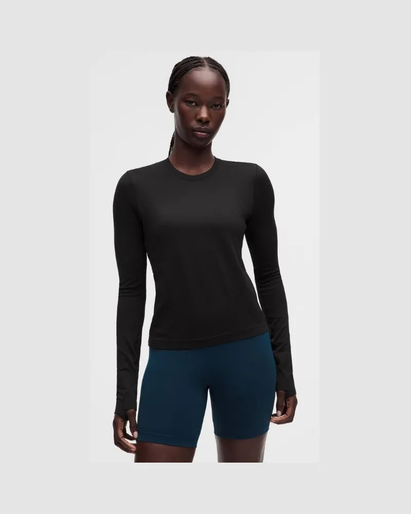 LULULEMON Super Swiftly-Langarmshirt für Frauen – Größe in Schwarz Schwarz
