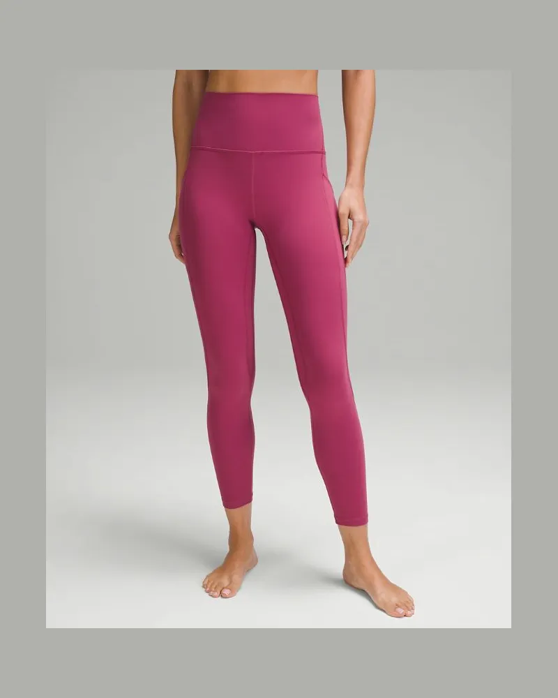 LULULEMON Align Hose mit hohem Bund und Taschen für Frauen – 64 cm – Größe in Washed Mauve Washed