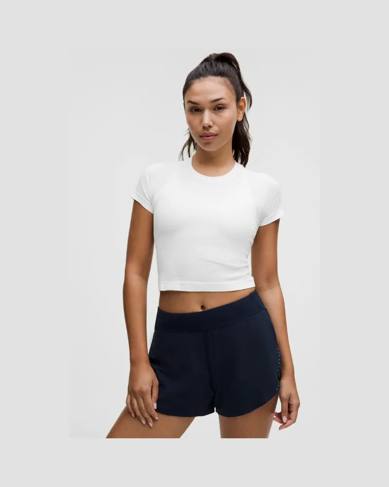 LULULEMON Swiftly Tech Crop-Kurzarmshirt 0 für Frauen – Größe in Weiß Weiß