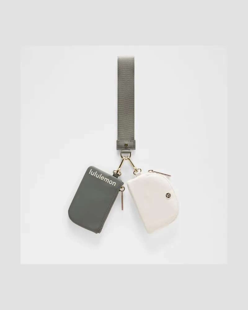 LULULEMON Armband mit zwei Beuteln in Grey Sage/Light Ivory/Gold Grey