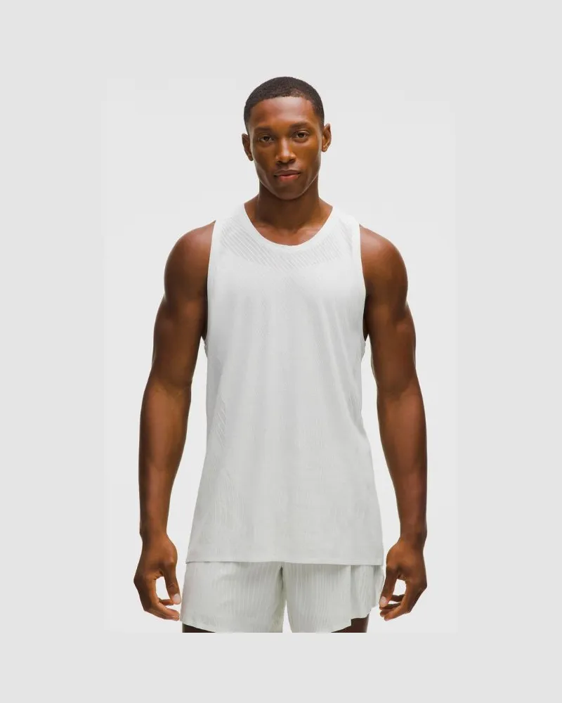 LULULEMON Fast and Free Ventiliertes Lauf-Tanktop für Männer – Größe in Vapor Vapor