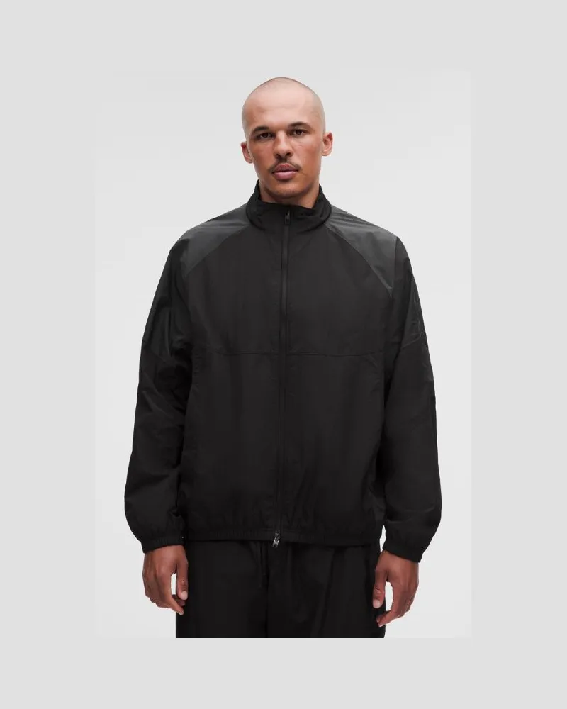 LULULEMON Nylon-Trainingsjacke im Oversized Fit für Männer – Größe in Black/Graphite Grey Black