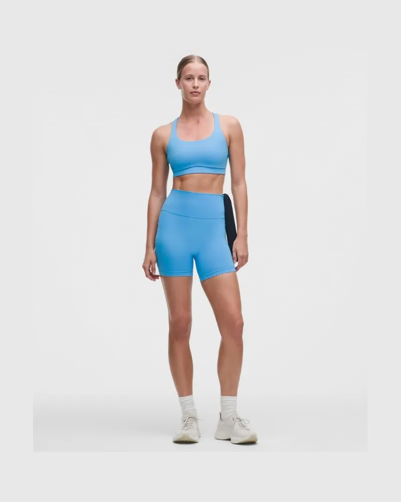 LULULEMON Wunder Train No Line Shorts mit hohem Bund für Frauen – 15 cm – Größe in Ocean Wave Ocean