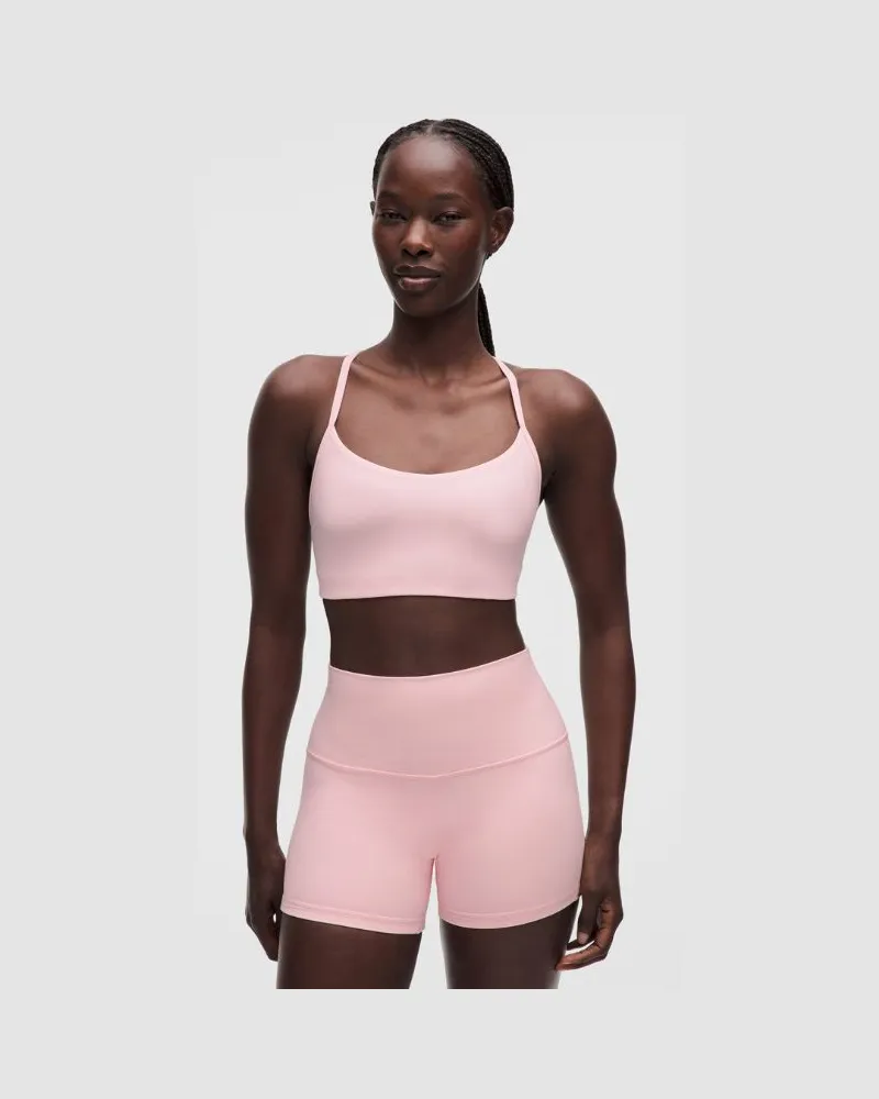 LULULEMON Flow Y BH Leichter Halt für A/B-Cups Evolve für Frauen – Größe in Pink Pearl Pink